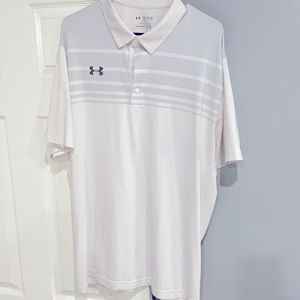 Under Armour White Polo Shirt  XXL